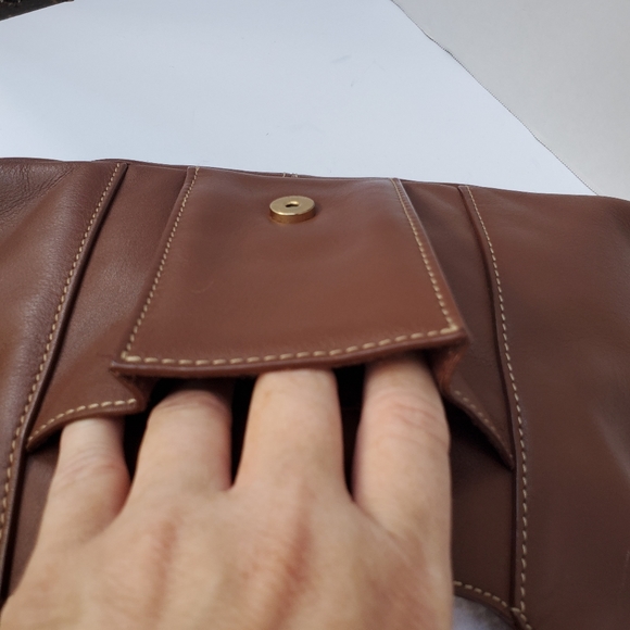 100% Leather ETIENNE Aigner Purse Bag Short Shoulder Handle Lots of Pockets! - Picture 6 of 11